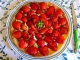 Tarte aux fraises et creme mascarpone