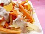 Salade d'endives et de carottes, sauce aux noix