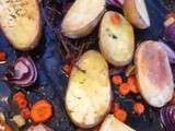 Pommes de terre aux oignons rouges spécial tournebroche