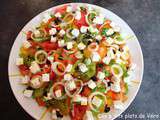 Salade de tomates multicolore