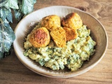 Boulettes de saumon et fondue de poireaux au curry