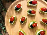 Coccinelle façon tomate mozzarella