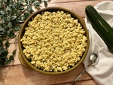 Crumble de courgette et poulet au gorgonzola
