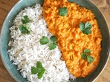 Dahl de lentilles corail aux poireaux et curry