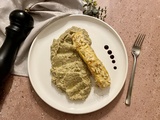 Filet de saumon aux amandes et caviar d’aubergines