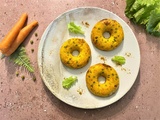 Flans de carottes aux petits pois et curry