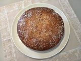 Gâteau moelleux pommes framboises mascarpone