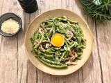 Haricots verts façon carbonara