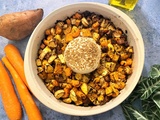 Légumes d’hiver rôtis, chorizo et ricotta
