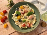 Pâtes aux tomates et au chèvre frais