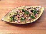 Salade de quinoa au jambon cru et légumes croquants