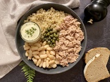 Salade de quinoa, thon et haricots blancs