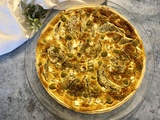 Tarte aux artichauts, feta et champignons