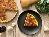 Tarte butternut, champignons et mimolette