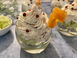 Verrine au concombre, saumon et chantilly citronnée