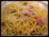 Spaghettis bacon boursin cuisine curry thaï