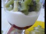 Verrines confiture, yaourt et fruits