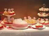 Sweet table rose et blanche (buffet desserts)