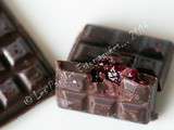 Minis mimis tablettes de chocolat fourrées à la confiture de framboises