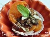Tartelettes aux abricots et romarin, crumble, amandes, noisettes et basilic
