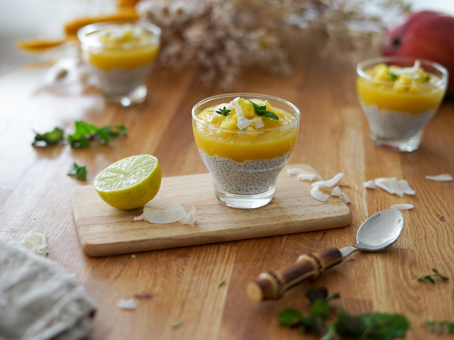 Recette Chia pudding à la mangue (facile, rapide)