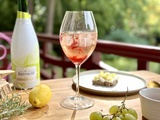 Cocktail pétillant framboise rose