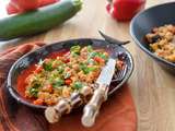 Paella végétarienne aux courgettes et pois chiches