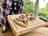 Pinsa courgette tomate origan