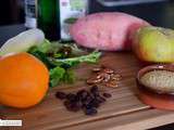 Salade aux patates douces rôties, pécan et sa vinaigrette orange – balsamique