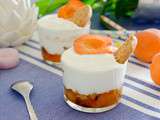 Verrines de crème de yaourt aux abricots