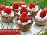 Mini choco tulip {mascarpone, fraise et meringue}