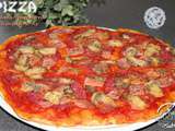 Pizza {salami-jambon-champignons}
