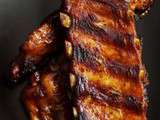 Travers de porc ou ribs sauce barbecue
