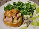Brioche champignons foie gras et pommes feuilletées