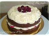 Layer cake chocolat blanc-framboise