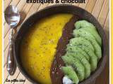 Porridge crémeux fruits exotiques chocolat