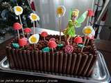 Gâteau d'anniversaire jardinière #fée clochette #quatre-quart