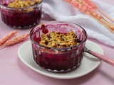 Crumble healthy fruits rouges chocolat blanc