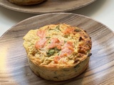 Mini quiche saumon poireaux feta