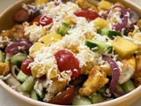 Salade de pate poulet epice mangue