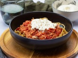 Spaghetti thon burrata