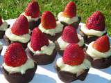 Corolles (tartelettes) aux 2 chocolats et fraise