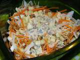 Salade de choux et carottes au roquefort en sucre sale