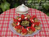 Antipasti : Frittata, tomates farcies, poivrons marinés, olives à l'ail et burrata - Italie les Pouilles (6) Nardo