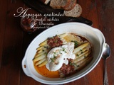 Asperges gratinées aux tomates séchées et burrata