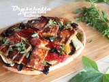 Bruschetta aux légumes rôtis et à l'halloumi