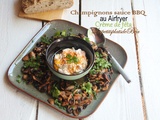 Champignons sauce bbq au Airfryer et crème de féta