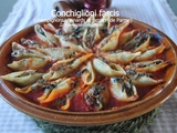 Conchiglioni farcis (champignons, épinards et jambon de Parme)