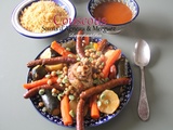 Couscous à la souris d'agneau et aux merguez