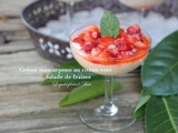 Crème mascarpone au citron vert, salade de fraises